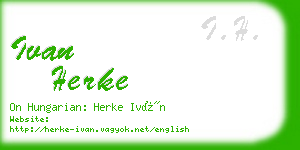 ivan herke business card